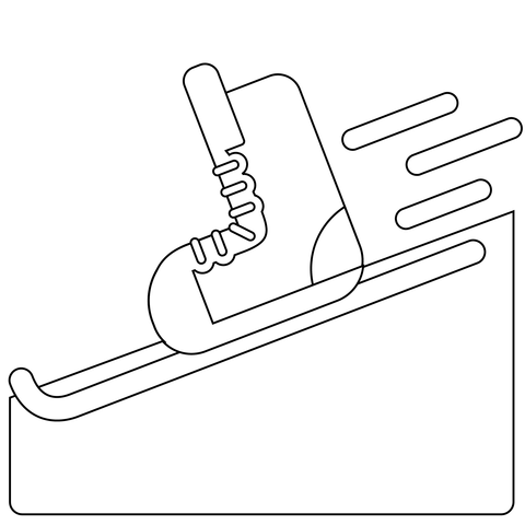 Ski And Ski Boot Emoji Coloring Page